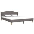 vidaXL Posteľ a matrac z pamäťovej peny bledosivá 160x200 cm látková