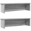 vidaXL kuchynské stojany stohovateľné 2 ks sivé sonoma 50x15x16 cm