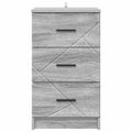 vidaXL Nočný stolík Sivý dub sonoma 38 x 38 x 66 cm Kompozitné drevo