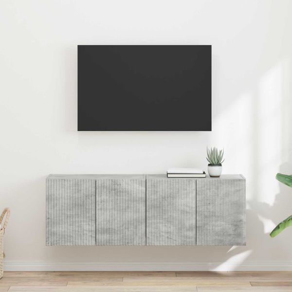 vidaXL TV nástenná skriňa 2 pcs Betónová šedá 59,5 x 31 x 40 cm