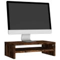 vidaXL Stojan na monitor dymový dub 42x24x13 cm spracované drevo