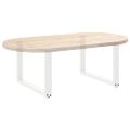 vidaXL Nohy konferenčného stolíka v tvare U, 2 ks, biele, 60 x (42-43) cm, oceľové