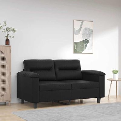 vidaXL 2-miestna pohovka, čierna 120 cm, umelá koža
