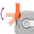 vidaXL Prenosné kempingové WC šedo-biele 22+12 l HDPE