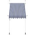 vidaXL Ručne zaťahovacia markíza, 150 cm, modro-biele pásiky