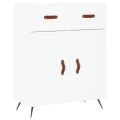 vidaXL Vysoká skrinka biela 69,5x34x180 cm spracované drevo