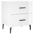 vidaXL Nočné stolíky 2 ks lesklé biele 40x35x47,5 cm kompozitné drevo