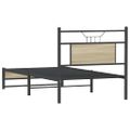 vidaXL Posteľný rám bez matraca dub sonoma 75x190 cm kompozitné drevo