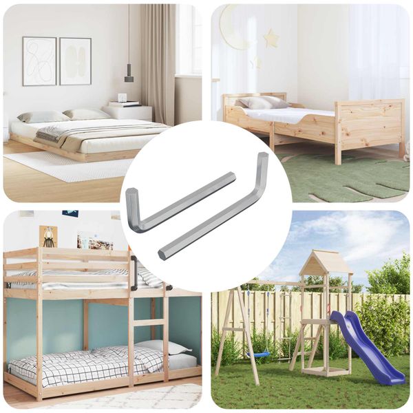 vidaXL Šesťhranný kľúč 2 pcs Strieborná 32 x 86 mm Oceľ