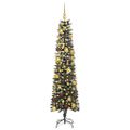vidaXL Umelý vianočný stromček Zelená 180 cm PVC, plast a oceľ