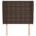 vidaXL Čelo postele so záhybmi hnedé 93x23x118/128 cm umelá koža