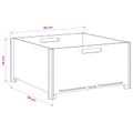 vidaXL Ohnisko Hrdzavý 60 x 60 x 30 cm Poveternostne odolná oceľ