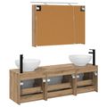 vidaXL Set kabinetov do kúpeľne 4 ks Dub artisan Kompozitné drevo