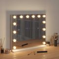 vidaXL LED zrkadlo na umývadlo Biela 50 x 10 x 44 cm Sklo a oceľ