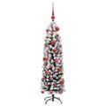 vidaXL Umelý vianočný stromček Zelená 120 cm PVC, oceľ a plast