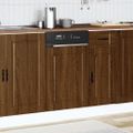 vidaXL Panel umývačky riadu Porto hnedý dub 45x1,5x57 cm kompozitné drevo