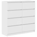 VidaXL Príborník Biely 100x35x99 cm Engineered Wood