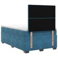vidaXL Posteľ boxspring s matracom Modrá 120 x 190 cm Zamat