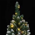 vidaXL Umelý vianočný stromček s 300 LED 180 cm