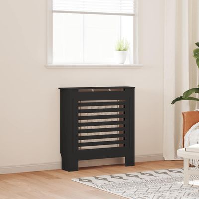 vidaXL Kryt na radiátor čierny 78 cm MDF