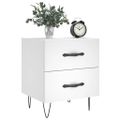 vidaXL Nočné stolíky 2 ks biele 40x35x47,5 cm kompozitné drevo