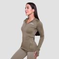 Dámska bežecká mikina 1/2 Zip Pulse Vetiver - GymBeam, veľkosť L, veľkosť oblečenia L