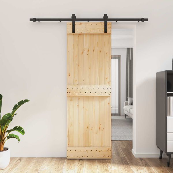 vidaXL Posuvné dvere Prírodná a čierna 70 x 210 cm