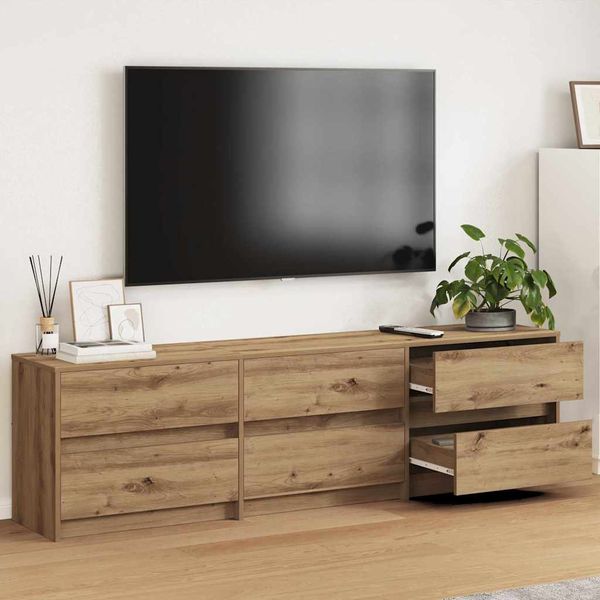 vidaXL TV jednotky Nástenný 2 pcs Remeselný dub 180 x 34 x 50 cm