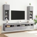 vidaXL TV skrinky s LED svetlami 2 ks sivé sonoma 30,5x30x90 cm