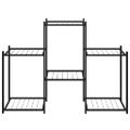 vidaXL Stojan na kvety 83x25x60 cm čierny železný