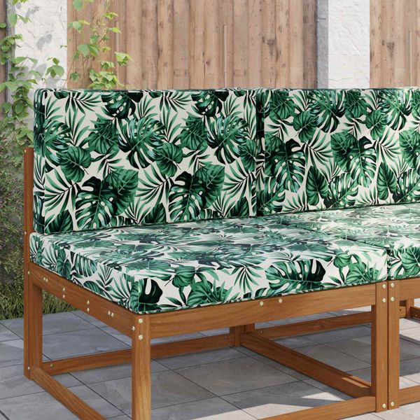 vidaXL Vankúš na vonkajšiu pohovku 2 pcs Vzor listov Polyester