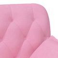 vidaXL Dvojmiestna pohovka s gombíkovým prešívaním Ružová Látka