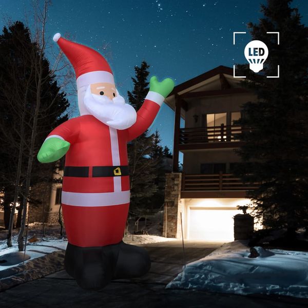 vidaXL Nafukovací vianočný Santa Claus s LED IP20 600 cm XXL