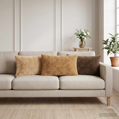 vidaXL Poťah na podložku 2 ks HEERLEN Svetlohnedá 40 x 60 cm