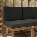 vidaXL Vankúš na vonkajšiu pohovku Polyester Čierna 60 x 60 cm