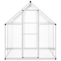 vidaXL Skleník so základovým rámom strieborný 169x169x195 cm hliník