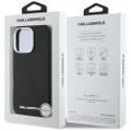 Karl Lagerfeld Hardcase MagSafe FW Saffiano Metal Logo puzdro pre iPhone 16 Pro 6,3" Čierna