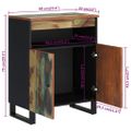 vidaXL Komoda s 2 dvierkami 60x33x75 cm masívne recyklované drevo