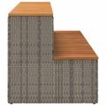VidaXL vírivka Step sivý 100x50x50,5 cm polyratan a masívna akácia