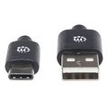 MANHATTAN Kábel, USB-A/USB-C, 0,5m, čierny
