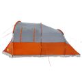 vidaXL Kempingový stan tunelový 4 osoby sivo-oranžový vodeodolný