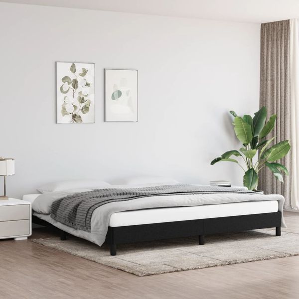 vidaXL Posteľ bez matraca čierny 200x200 cm látka