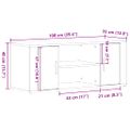 vidaXL TV skrinka 100 x 35 x 40 cm Staré drevo Kompozitné drevo