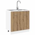 vidaXL Skrinka pod drez “Lyon”, dub artisan 80x46x81,5 cm