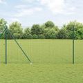 vidaXL Európsky plot s hrotmi 10 x 1,5 m PVC potiahnutá oceľ Zelená