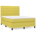 vidaXL Boxspring posteľ s matracom zelená 140x190 cm látka