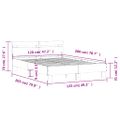 vidaXL Posteľný rám s čelom biely 120x200 cm kompozitné drevo