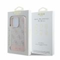 Obal Guess pre iPhone 16 Pro 6,3" GUHCP16LG4GLPI ružový tvrdý obal 4G Bottom Stripe