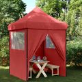 vidaXL Párty stan 200 x 200 x 306 cm Vínovo červená Oxfordská látka