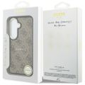 Puzdro Guess 4G Embossed Ring MagSafe pre Samsung Galaxy S26 Plus hnedá